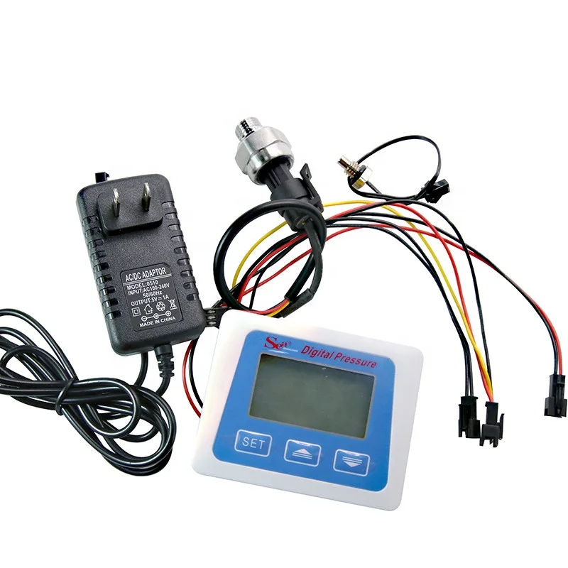 LCD-S3 Electronic Pressure Sensor LCD Display Meter Car Vehicle Truck Water Oil Gas Air Pressure Monitoring Tool