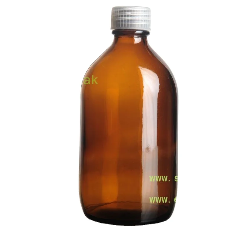 TP-1-17 500ml Brown glass vials with plastic coverWithin the plug