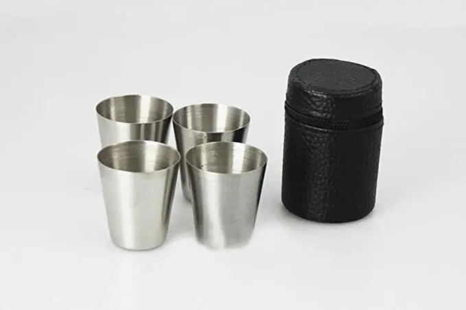 Party Beer Stackable Single Wall Water Small Shot Drink Tumbler Metal Stainless Steel Shot Glass for Rising Sun Distillery