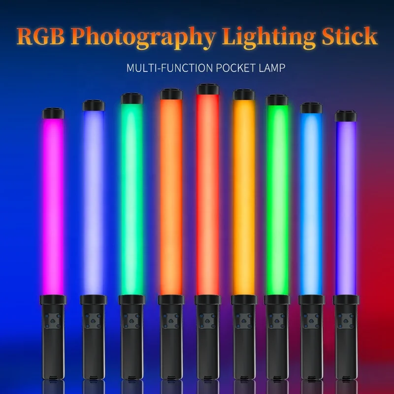 Biumart Handheld Fill Lamp High Color Rendering Dual Color Mode Professional Portable Photography Light RGB Fill Light Stick
