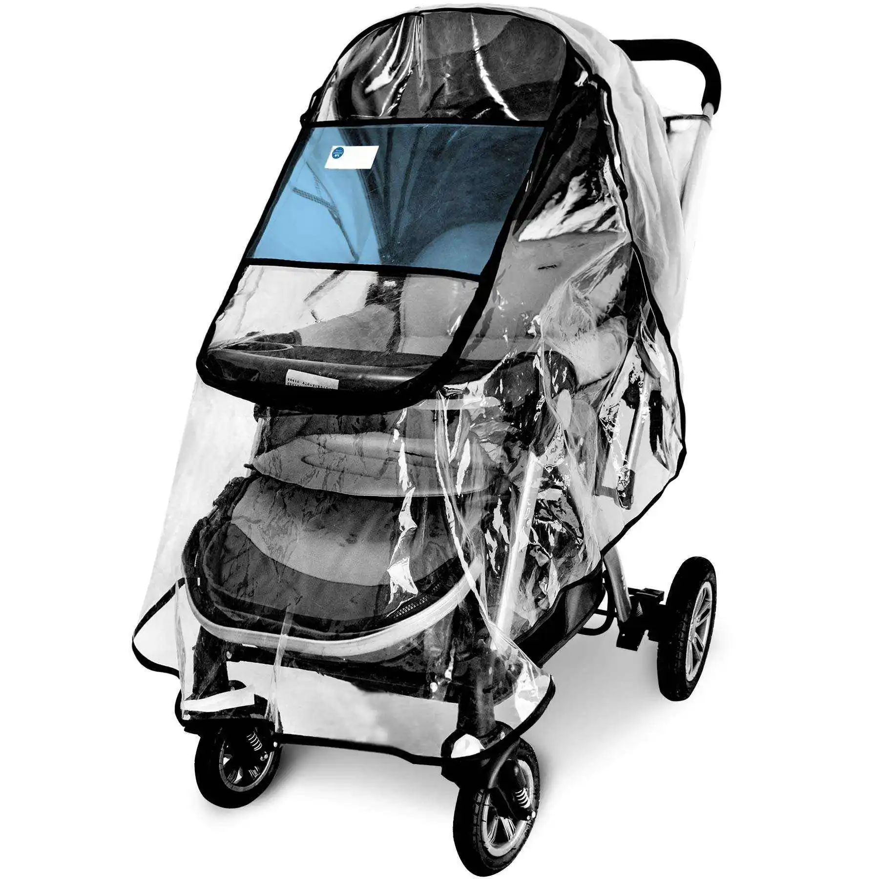 Factory Price PVC Breathable Stroller Rain Cover Waterproof Windproof Outdoor Baby Strollers Cover Custom Size
