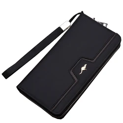 Men Wallets Long Style High Quality Card Holder Male Purse Zipper Large Capacity Brand PU Leather Wallet For Men