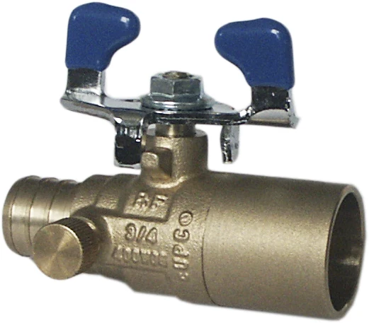 F1807 Lead Free DZR Brass Pex Ball Valve PEX X C with Drain