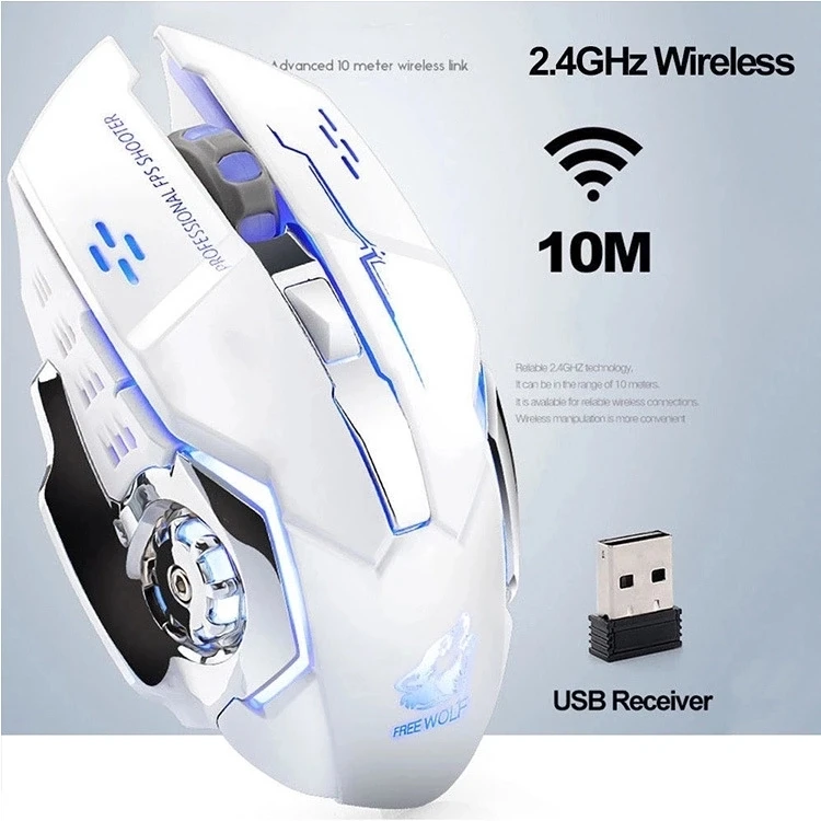  Эргономичная перезаряжаемая мышь guangdong 2 4G компьютерная беспроводная игровая logitech для
