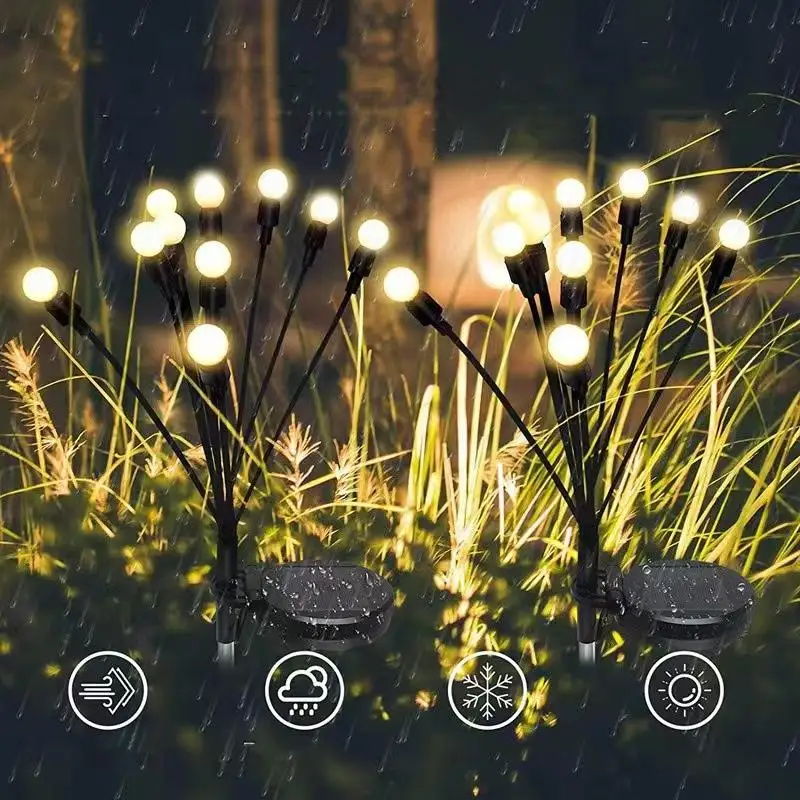 Solar LED Fairy String Lights Christmas Party Wedding Holiday Decoration Garland Light Outdoor Home Waterproof Lithium Battery