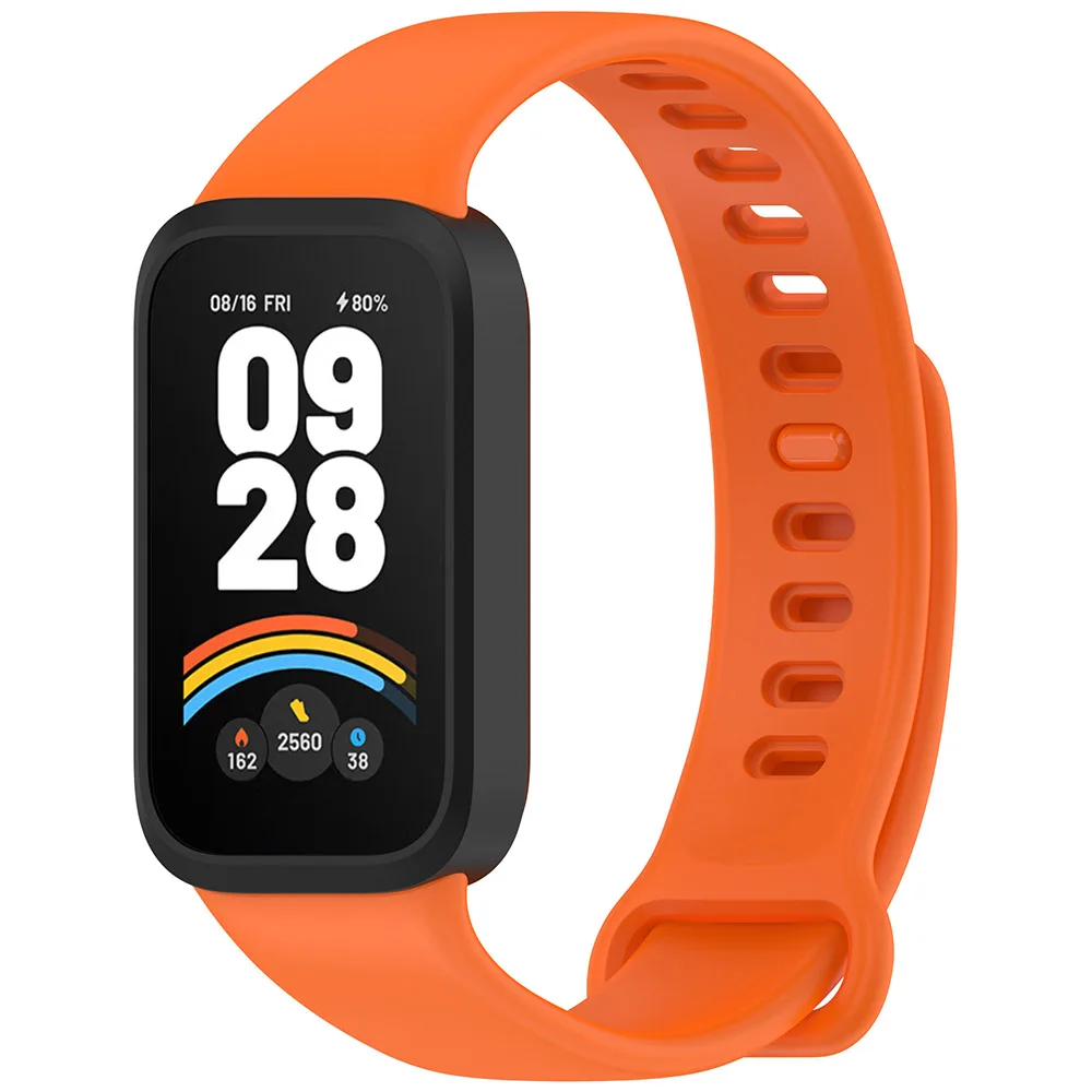 Официальный интегрированный силиконовый ремешок для часов Xiaomi Band 9 активный мягкий Redmi Band3 спортивный браслет