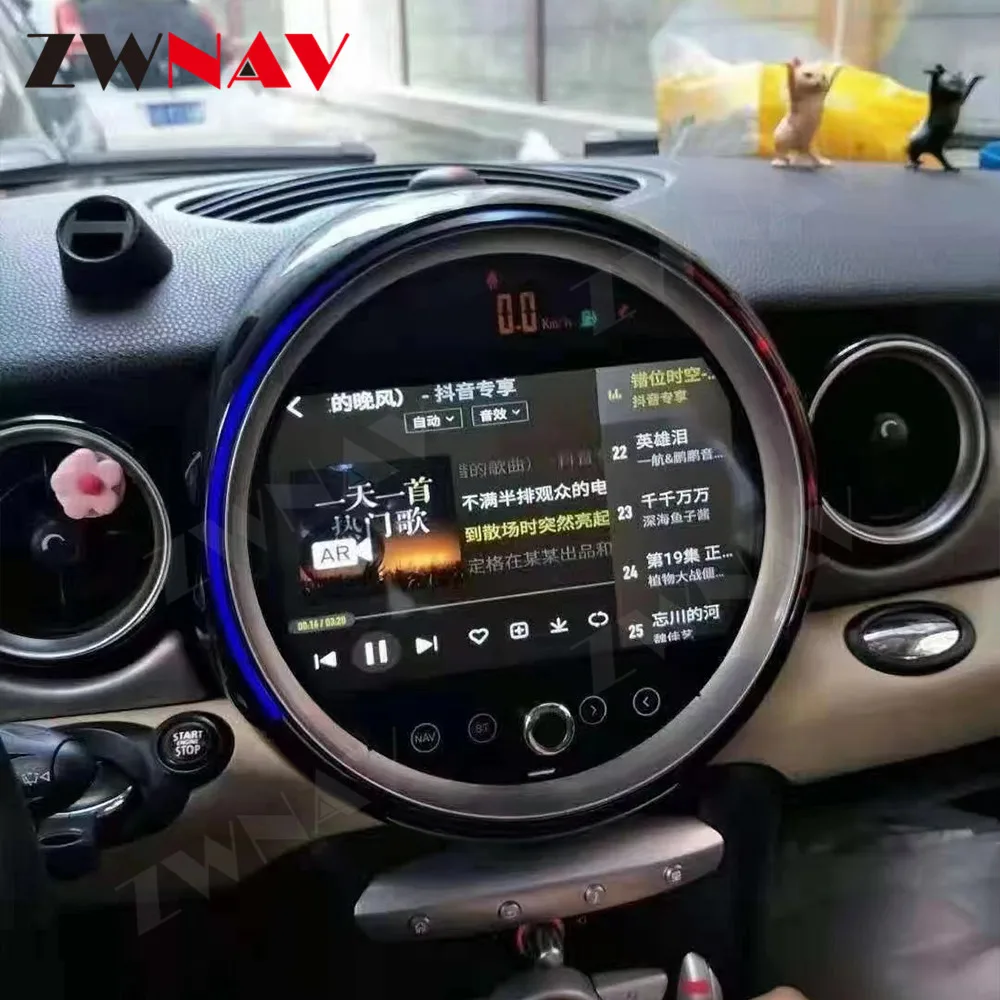 ZWNAV Touch Screen Android 12 Car DVD Player GPS Navigation With Carplay Stereo Radio For BMW Mini Car Video Player