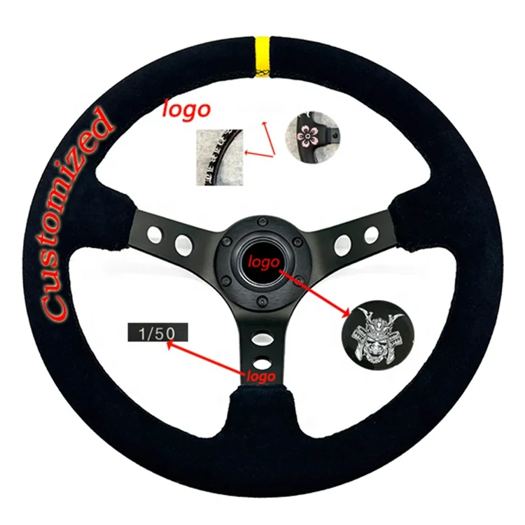 TIYPEOR 320mm 350mm customizable embroidery and logo JDM racing modified steering wheel