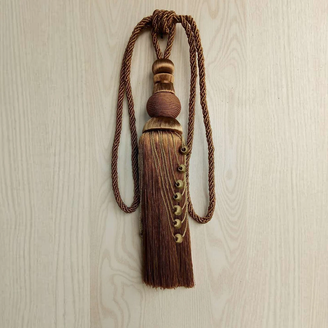 
Hangzhou jiayuan textile wooden tassel tieback with mini tieback for curtin decoration 