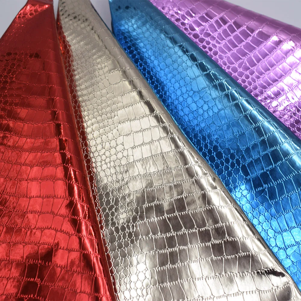 synthetic crocodile skin wholesale faux leather for fashion cosmetic bag leather