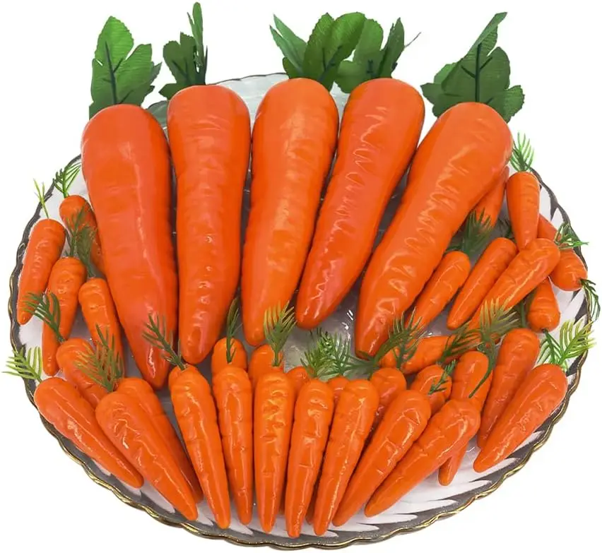 Simulation Multiple Size Spring Foam Carrots Vegetables Lifelike Foam Carrot for Party Home Kitchen Decorations