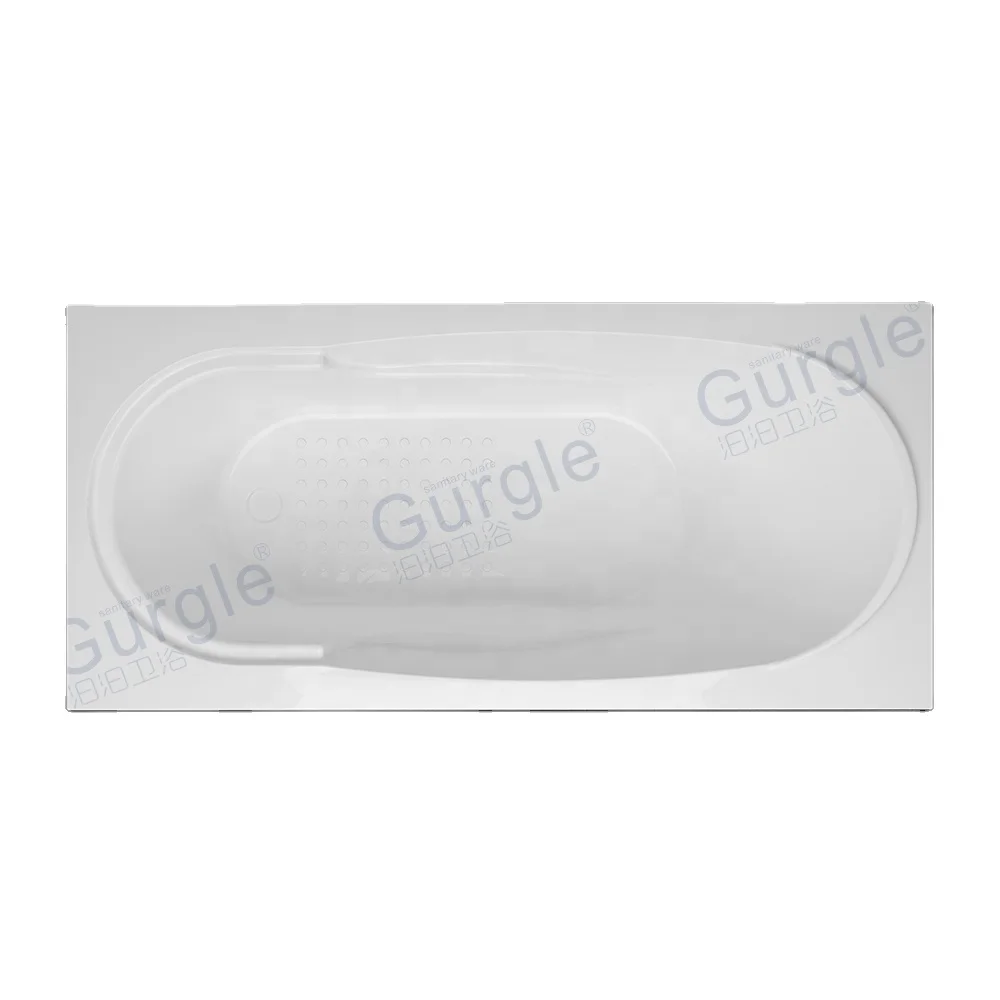 Build-in Cheap Bathroom Corner Square Soaking Acrylic Bathtub