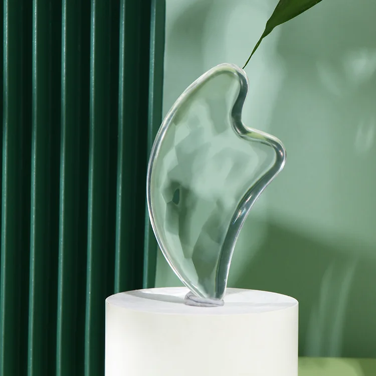 Crystal Scraping Board Face Beauty Clear Thin Face Guasha Tool Face Massage Crystal Board Resin Eye Gua sha Tools