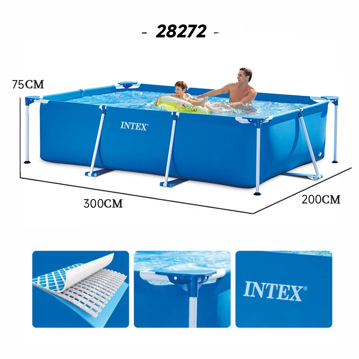 Hot Sale INTEX 28270 28271 28272 28273 Outdoor Rectangle Alberca Above Ground Swimming Pool Intex Pool