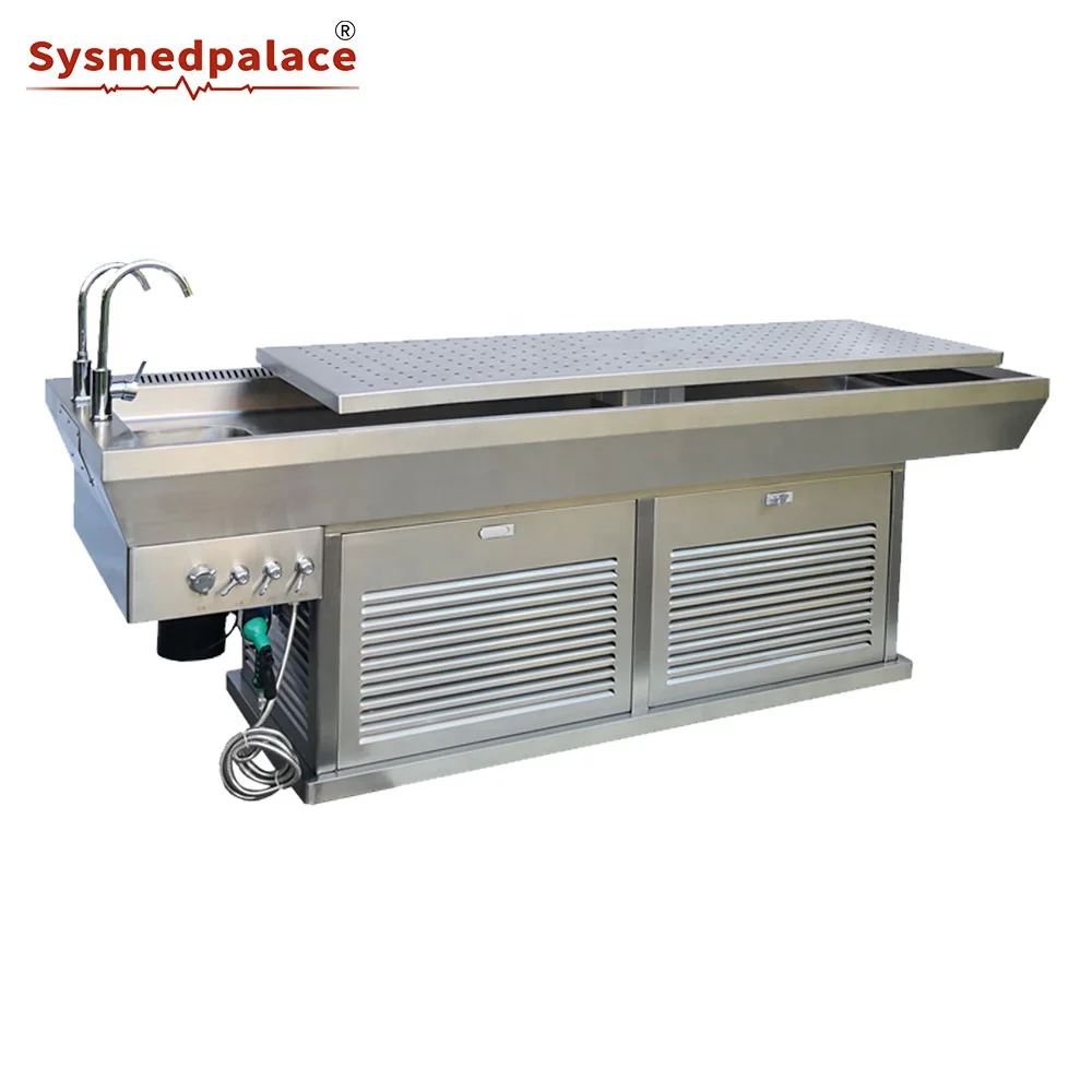 SYSMEDPALACE customization size electric lifting autopsy table embalming table factory