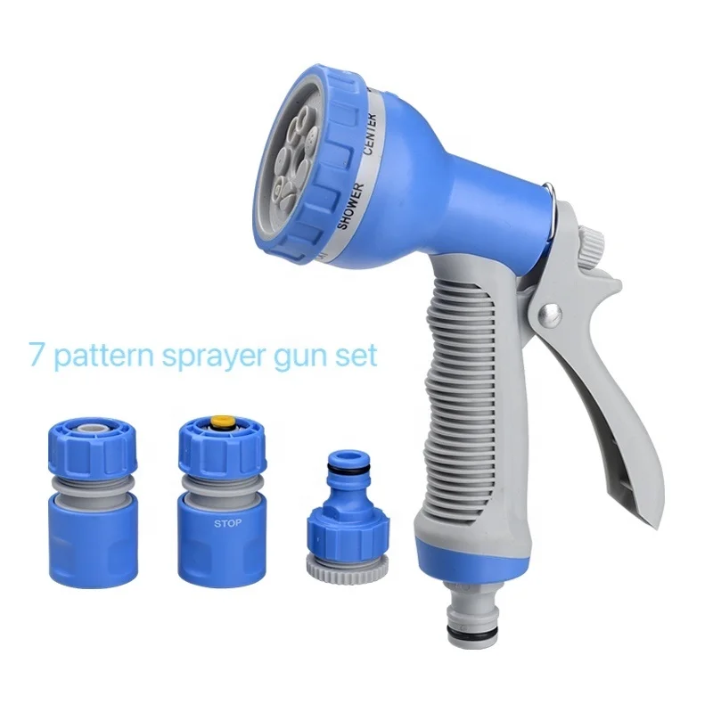 Top Standard Reasonable Price Garden 7 Functions Plastic Water Hose Nozzle Spray Gun for Garden Patio