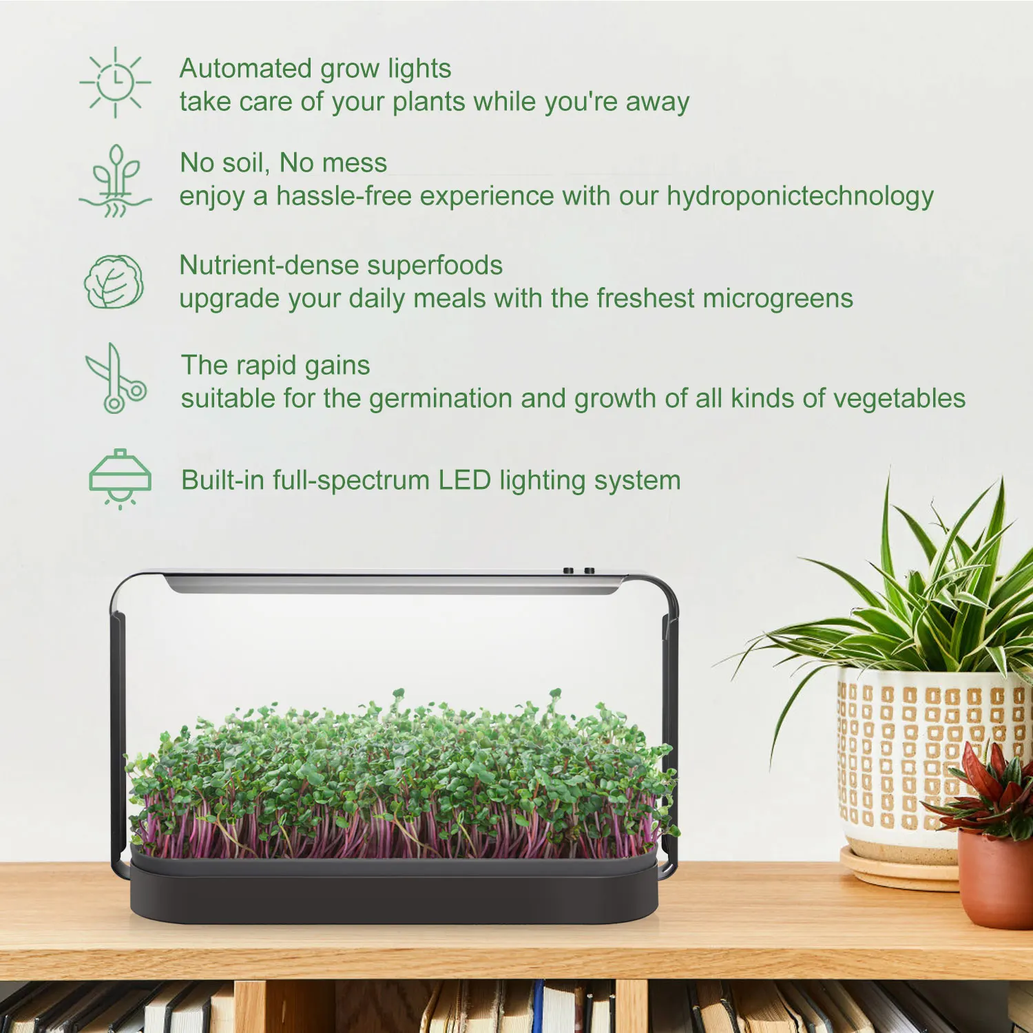 mini smart growing system kit grow hydroponic indoor garden grow