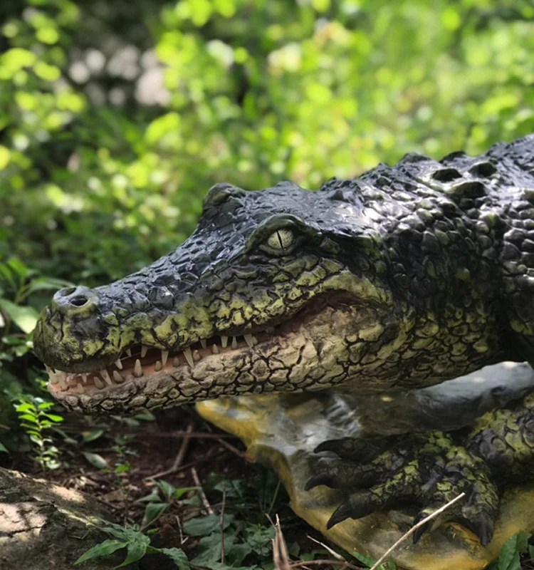 Реалистичный большой аниматронный крокодил Bluelizard в натуральную величину движущийся для зоопарка