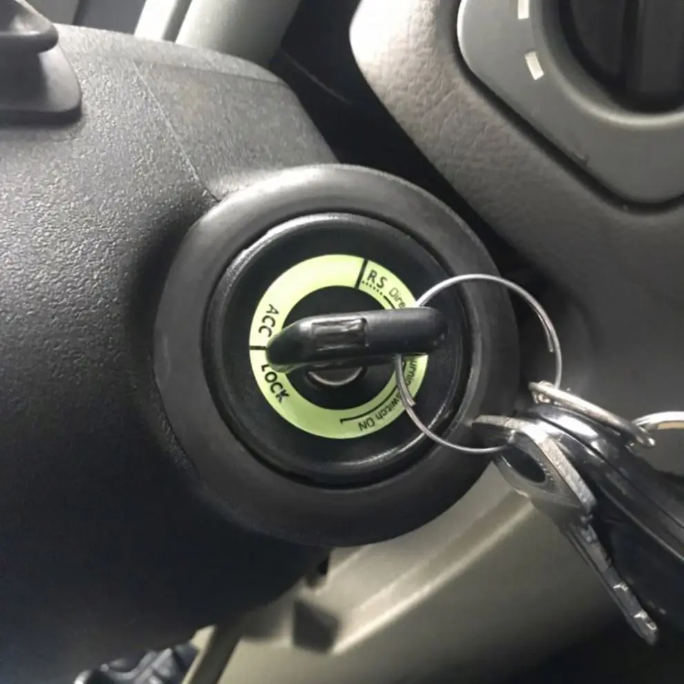 Car Key Ring Sticker Luminous Ignition Switch Cover for lada niva kalina priora granta largus vaz samara 2110 GAZ Gazelle