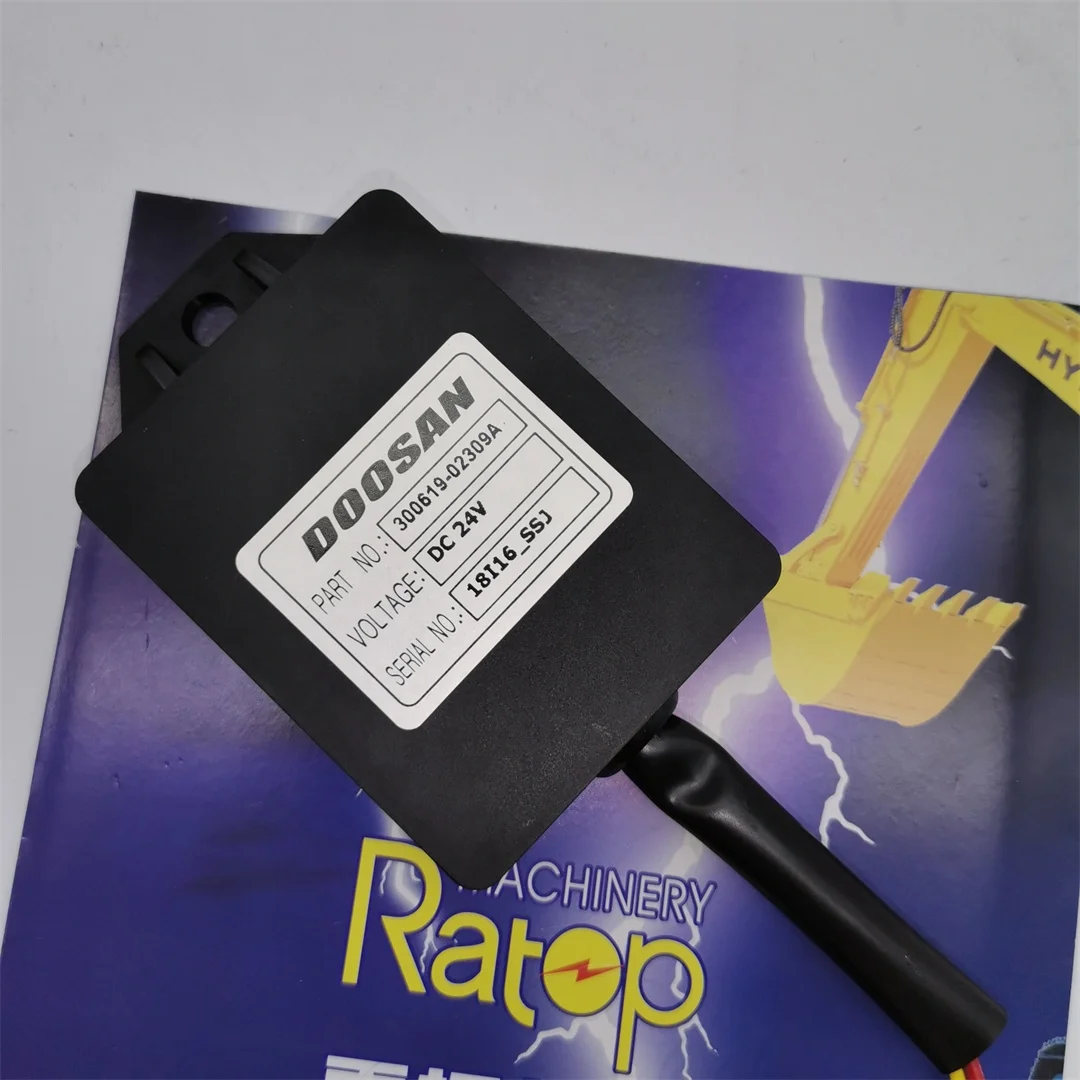 Original DX140 DX190 DX330 Excavator Parts 300619-02309A Electronic Timer Relay 300619-02309 30061902309