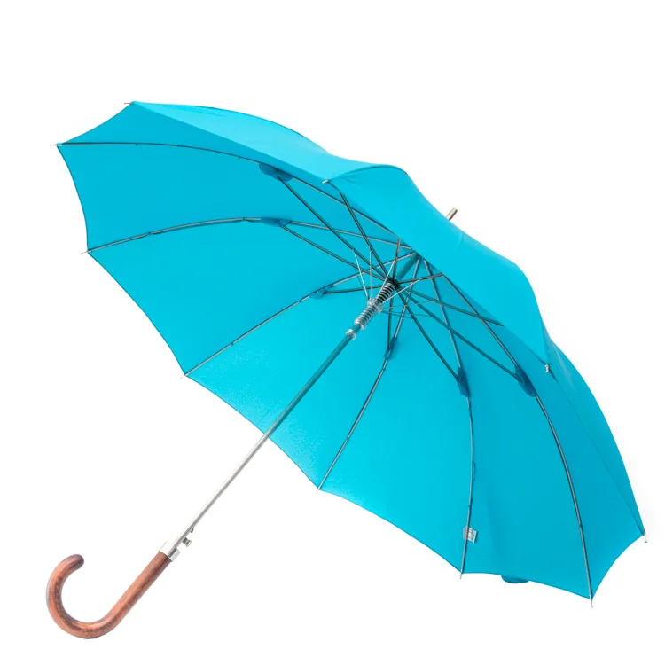 21 inch cheap price standard size straight bone new plain blue fabric embossed rain stick auto umbrella