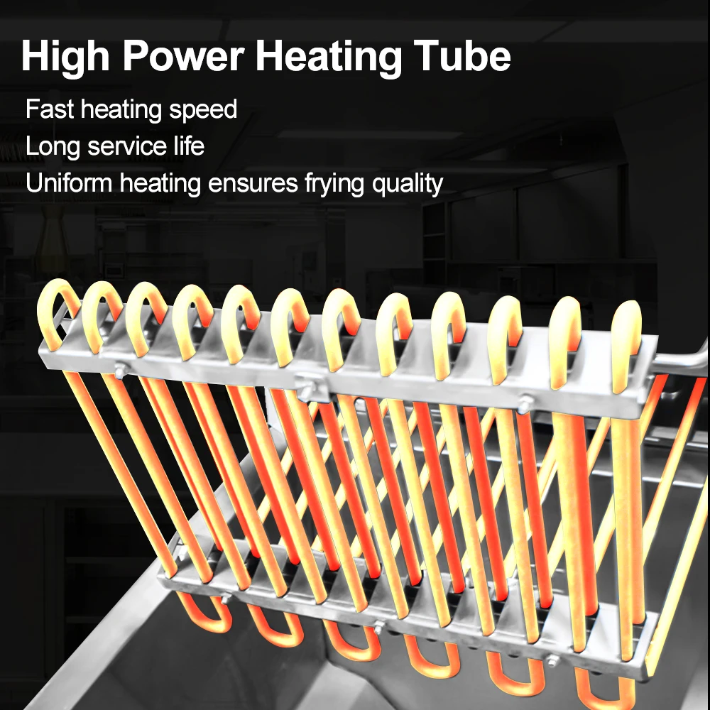 Factory Supply Electric Commercial Potato Deep Fryer Stainless Steel Oil Fryer With Oil Filter Truck