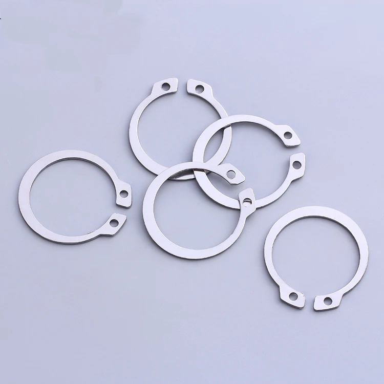 Custom Stainless Carbon Steel Self Lock Oval Washers Black Oxide DIN471 External Spiral Circlips Shaft Retaining Rings Snap Ring