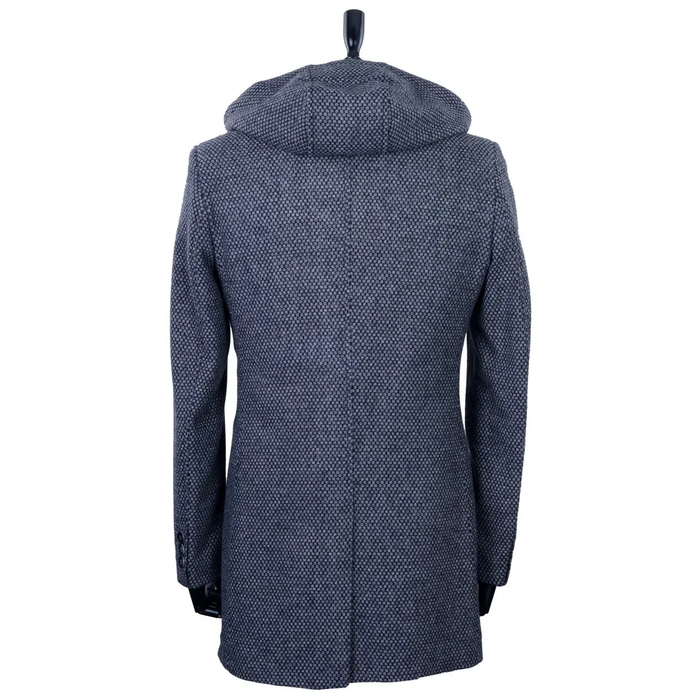New Design Long Wool Blend Overcoat for Men Thick Winter Mens Coat