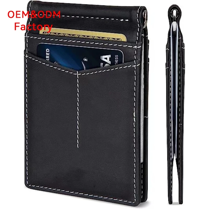 High Quality Bifold Leather Wallet RFID Blocking Feature Minimalist Purse Featuring Letter Decoration Mainly Made Polyester PC