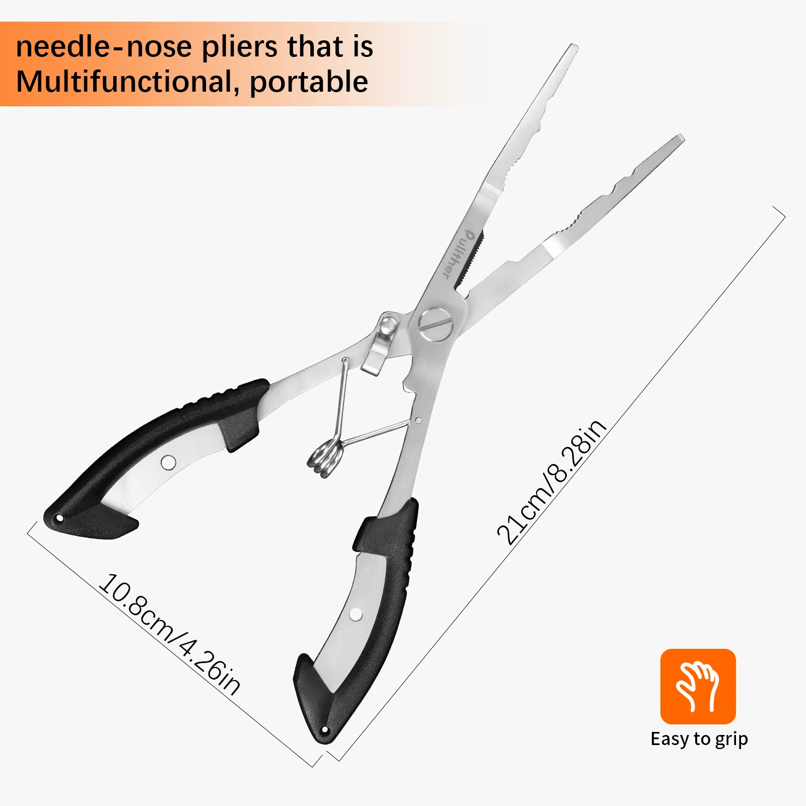 Pullther stainless steel waterproof fishing line cutting hook disassembly fishing tool pliers fishing item