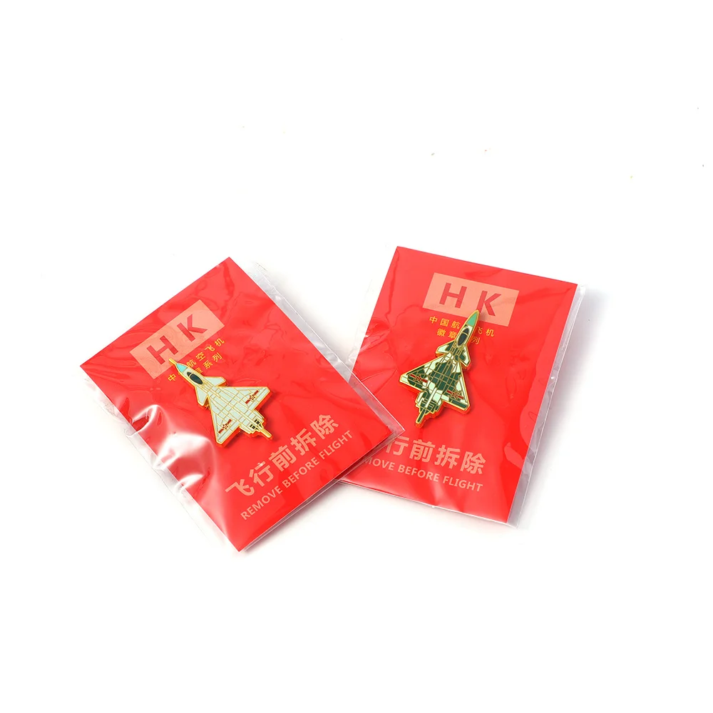 Wholesale Custom 3D Metal Airplane Lapel Pin Badges Cartoon Hat Pins Unique Airplane Enamel Pins