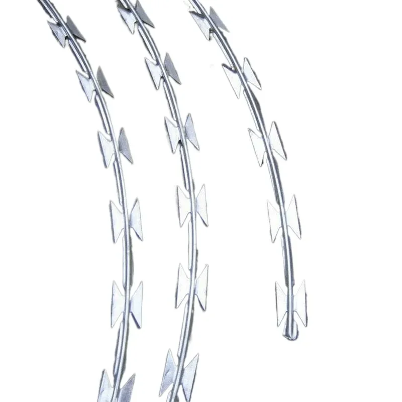 Stainless Steel Barbed Wire Concertina Razor Barbed Wire 14 Gauge Stainless Steel Barbed Wire