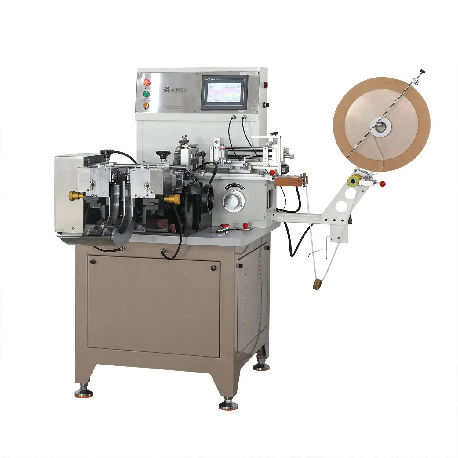 Woven Label Cutting Machine Hot and Cold  Polyester Satin Ribbon Label Cutting and Folding Machine for Garment Label