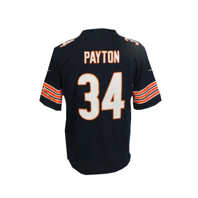 Последний пользовательский мужской футбольный трикотаж #34 Payton оптовая продажа на заказ