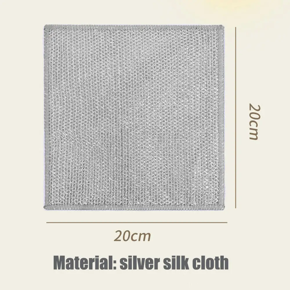 Household high quality scrub cloth kitchen pot dish clean scrubbing hard wire microfiber cleaning cloth