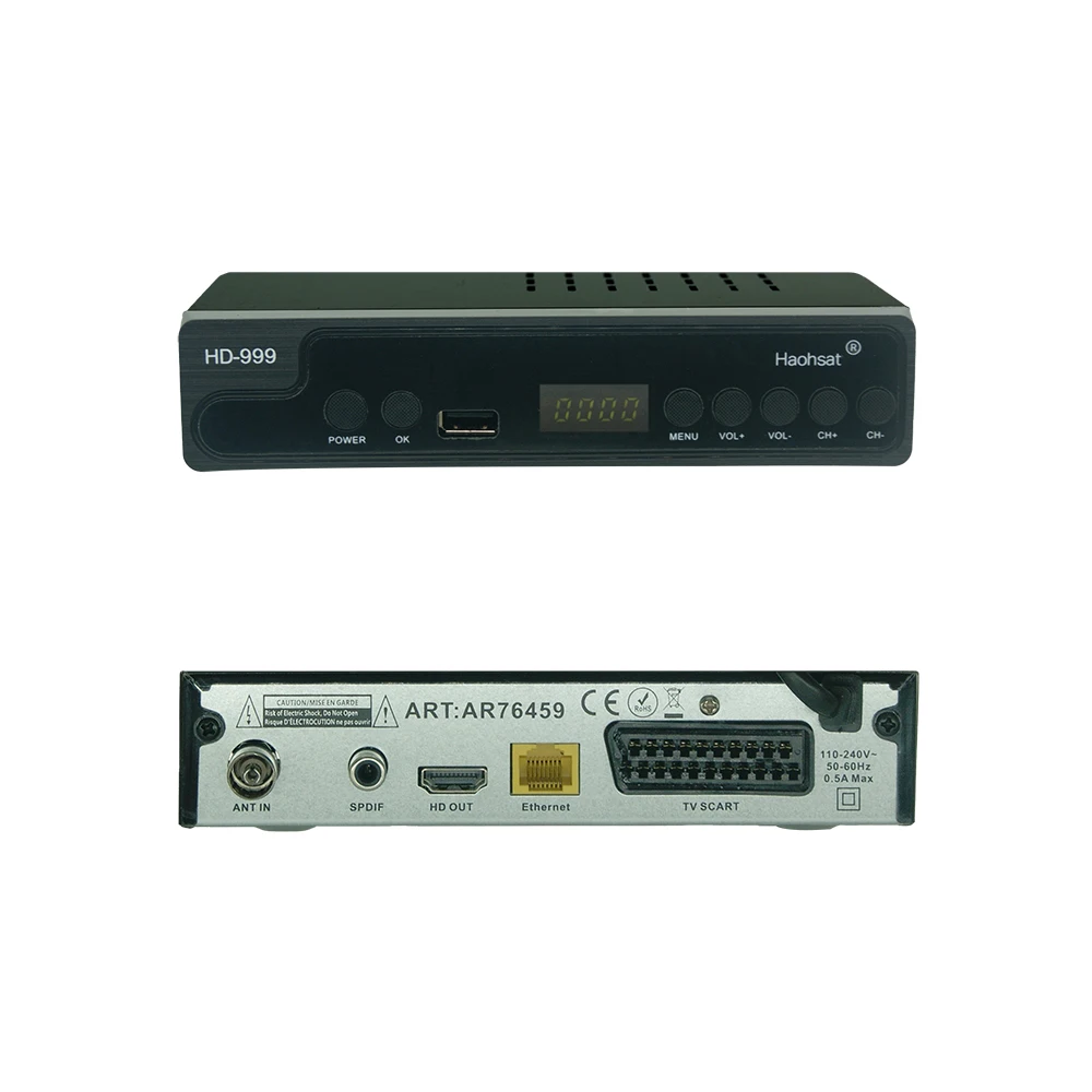 Haohsat Dvb T2 Digital TV Tuner Terrestrial Receiver 1080P HD H.265 HEVC Youtube Italy Germany USA France Europe Set Top Box