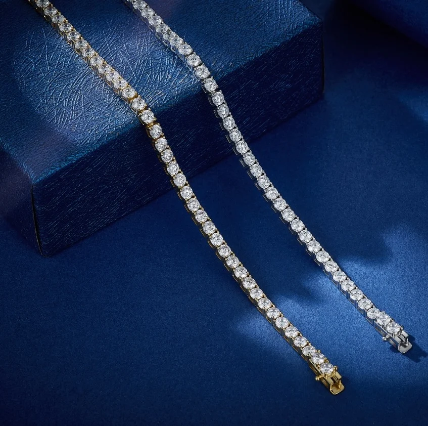 Fashion Jewelry High Quality 14K 18K Gold Plated Zircon Moissanite Women Tennis Fine Bracelet