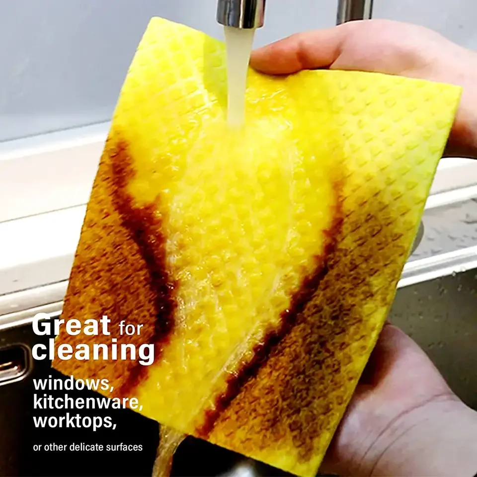 Swedish Dishcloth Eco Reusable Cloth Kitchen Cleaning Dry Cellulose Sponge Cloths