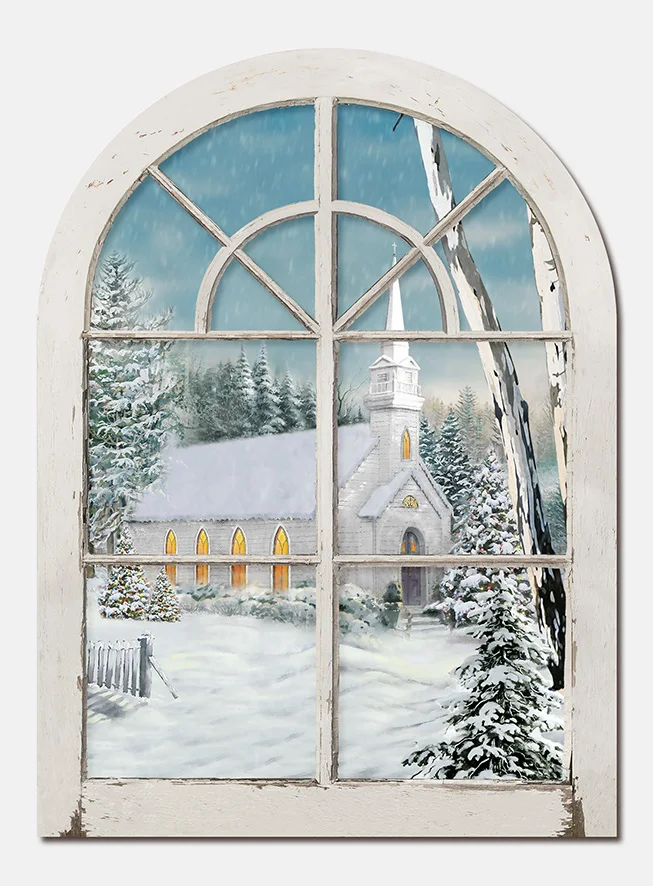 Mural Canvas Art Small LED Lighted Candles Christmas Wall Painting Picture Decor With Ice Skates And Sleigh Lighted up printing