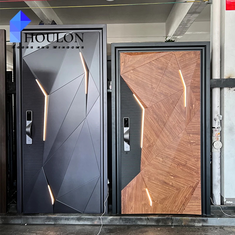 Top Chinese Brand Professional Manufacture New Design Promotion Price High Quality Safety Entry Front Aluminum Door