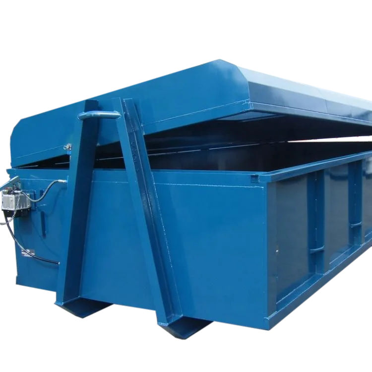 Hooklift bin waste managment open top stackable hook lift dumpster