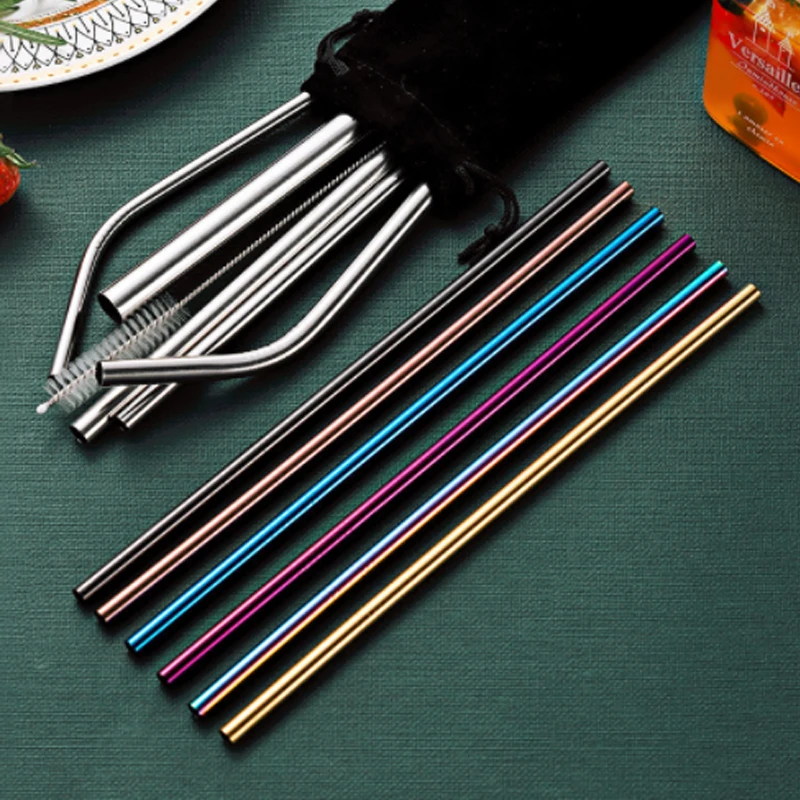 Wholesale Bar Accessories ECO Friendly Stainless Steel Straw With Logo, Top Seller 2019 Machine Make Drinking Straw