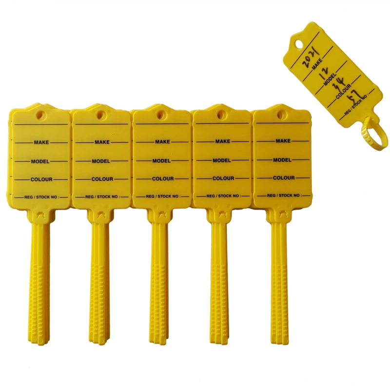 Custom print car key tags garment shoe clothing hangtag seal string hang tag