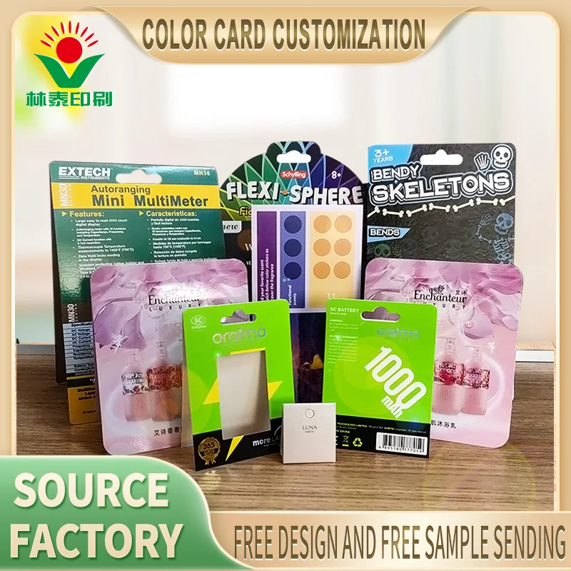 Dongguan factory customized business card packaging printing paper blister flip packaging with paper card gift