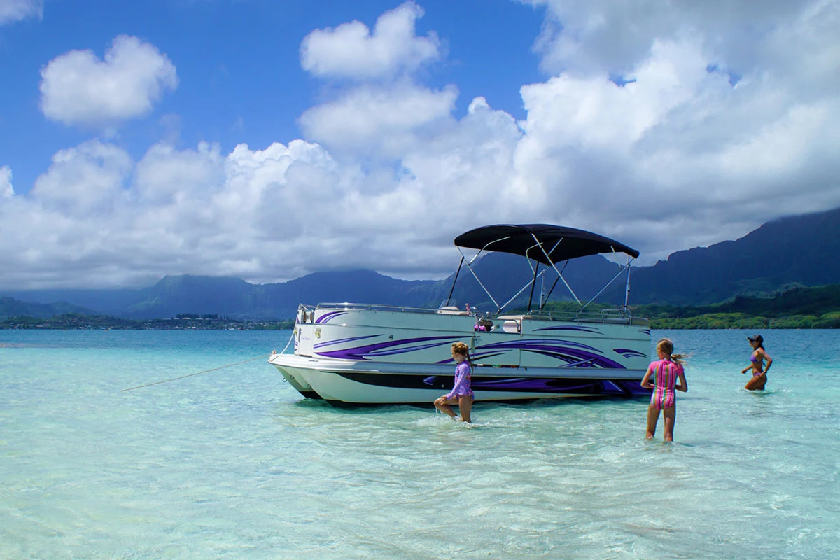 Manufacturer Best Selling 27 ft Luxury Fiberglass Fishing Party Pontoon Boat Durable Quality for Water Entertainments Yacht Use