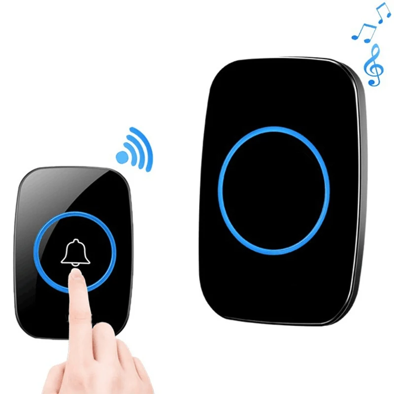 Battery Operated Wireless Remote Control Doorbell Wireless Waterproof Smart Home Doorbell