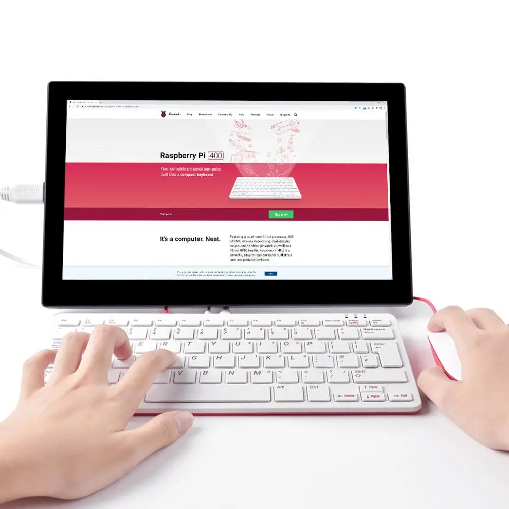 Оптовая продажа, новый выпуск Raspberry Pi 400 от Waveshare, мощный простой в использовании персональный компьютер, встроенный в клавиатуру