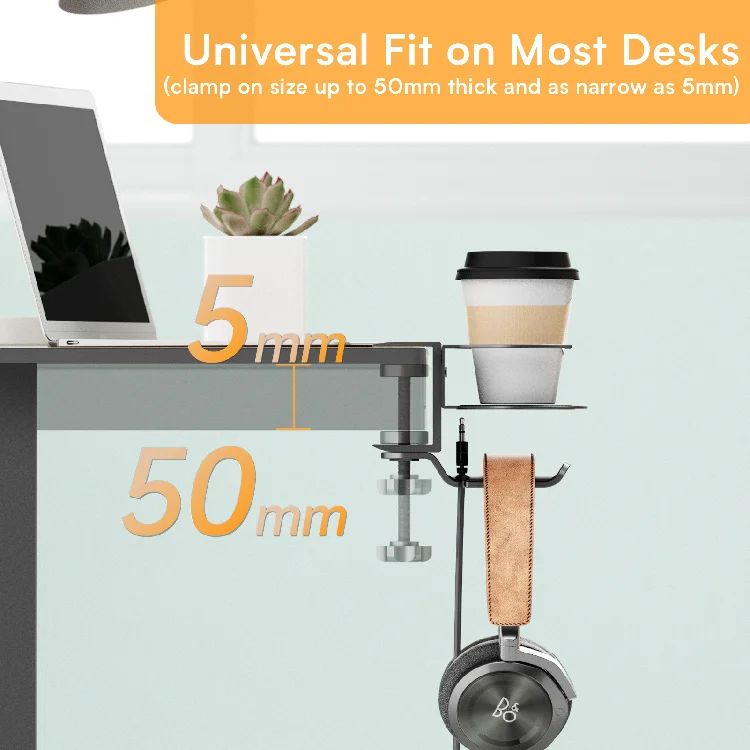 
New Design Headset Stand Black With Cup Holder For Paper Cup Coffee Cup 