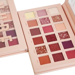 Rose Gold Nude Beauty Makeup Eyeshadow Palette For Dark skin Vegan Pigmented