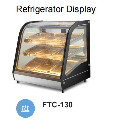 Refrigerated countertop display FTC-130 commercial Glass Refrigerator 130L Cabinet display fridge